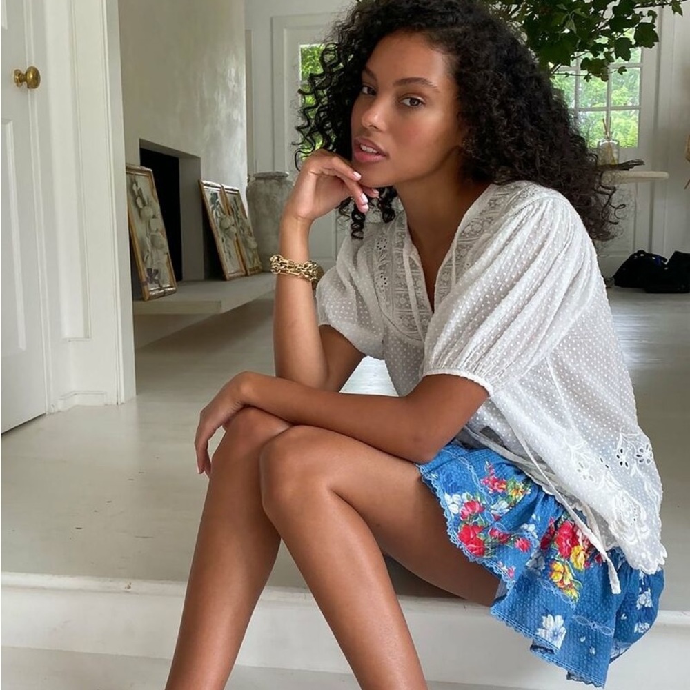 NWT LoveShackFancy Jennings Mini Skirt